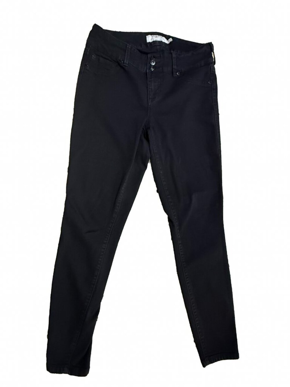 Torrid Black High Rise 3 Button Skinny Jeans Size 12 Short Stretch Denim